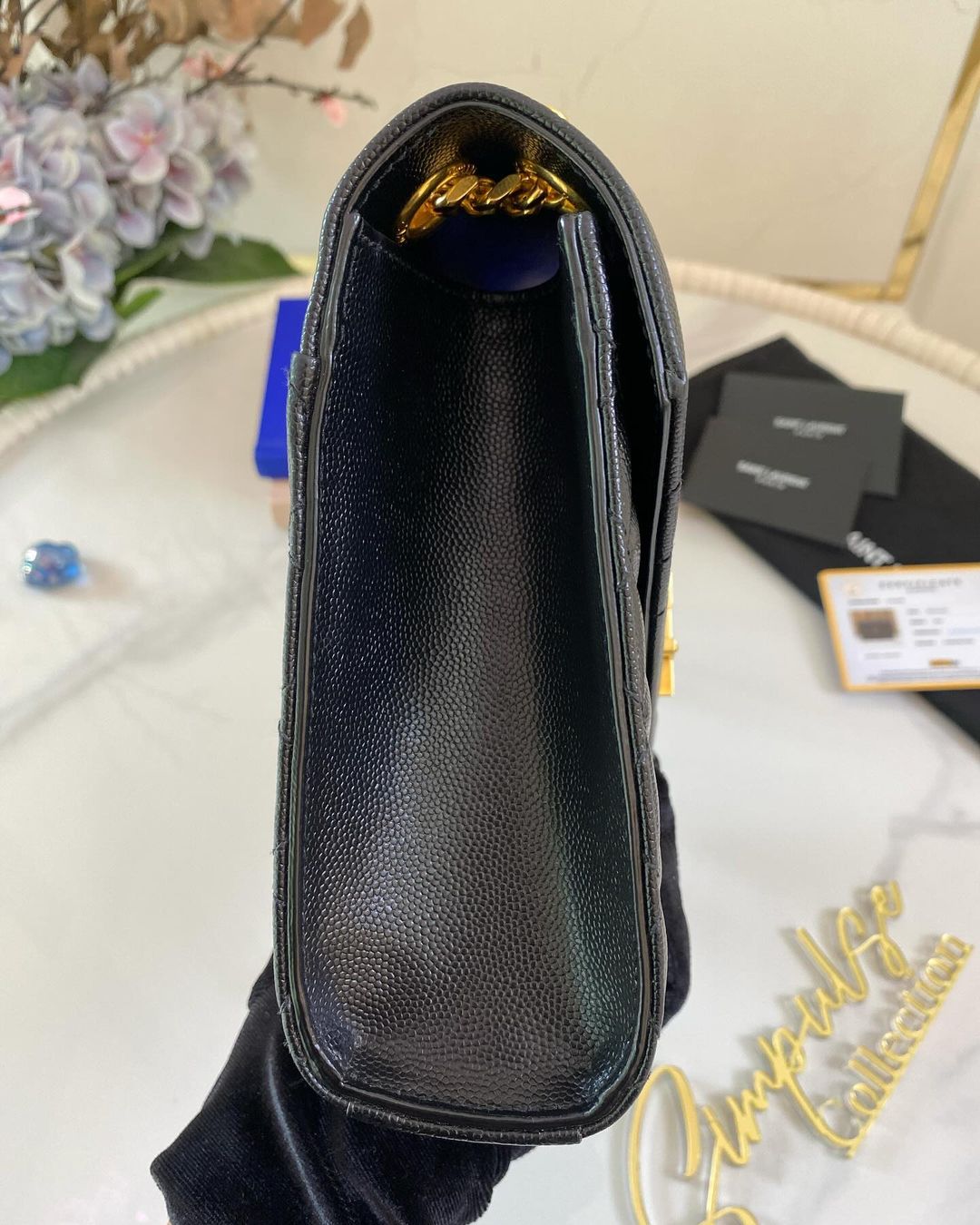 Y S L Medium Monogram Flap Bag GHW