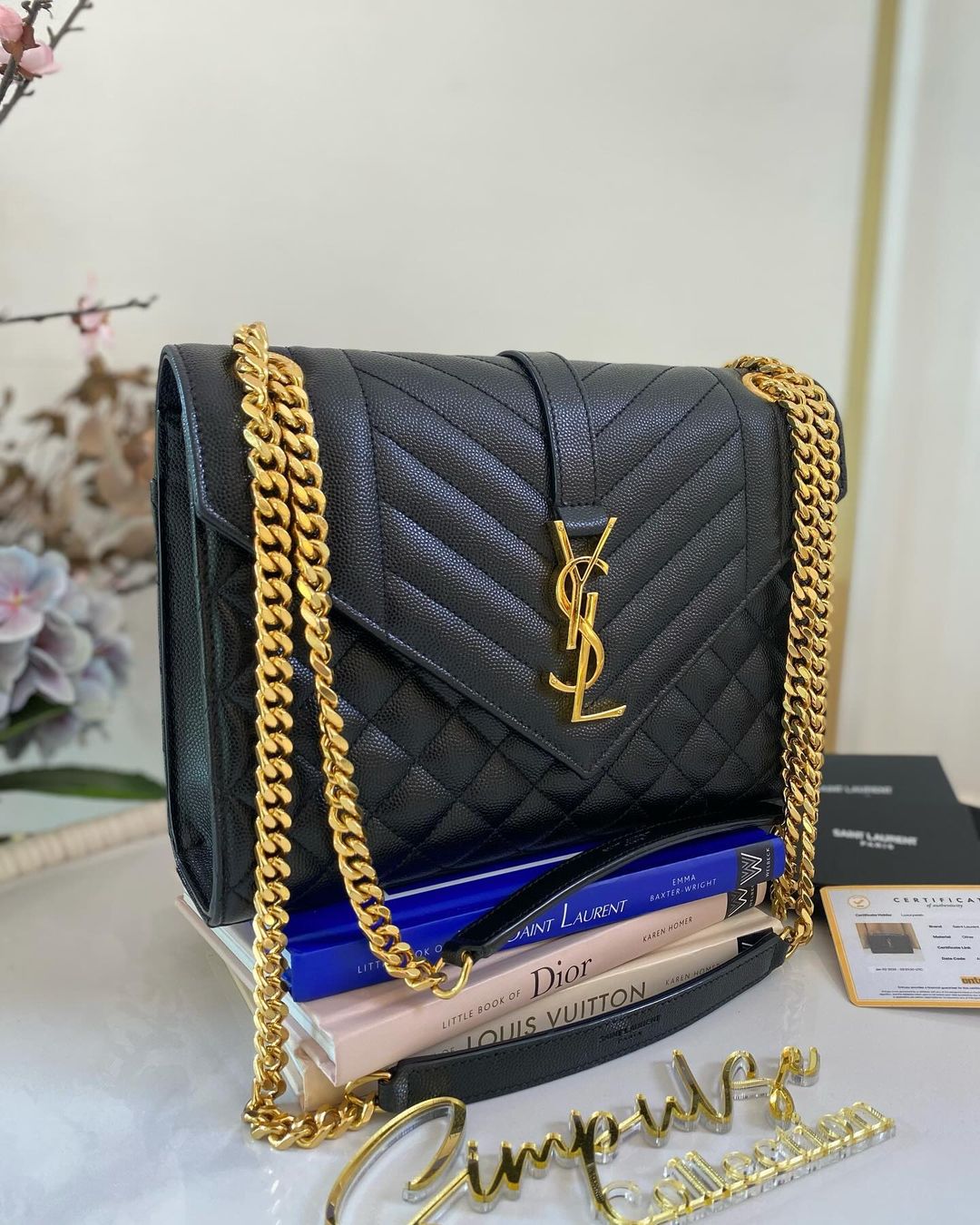 Y S L Medium Monogram Flap Bag GHW