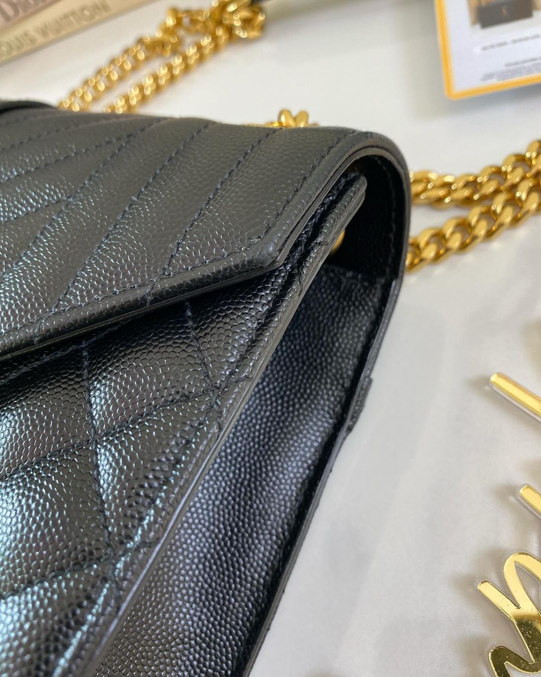 Y S L Medium Monogram Flap Bag GHW