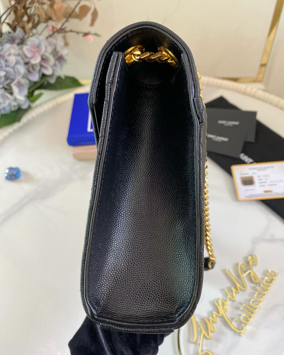 Y S L Medium Monogram Flap Bag GHW