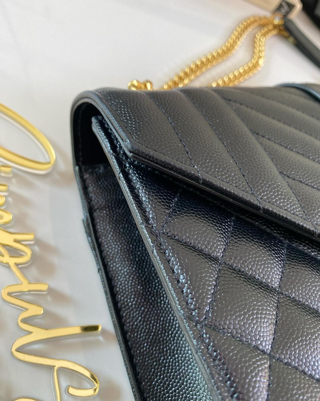 Y S L Medium Monogram Flap Bag GHW