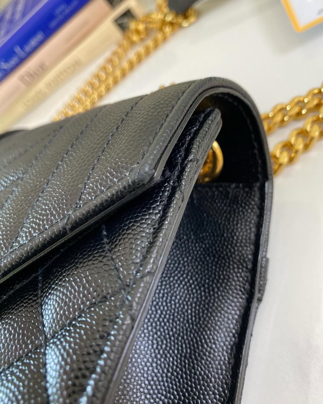 Y S L Medium Monogram Flap Bag GHW