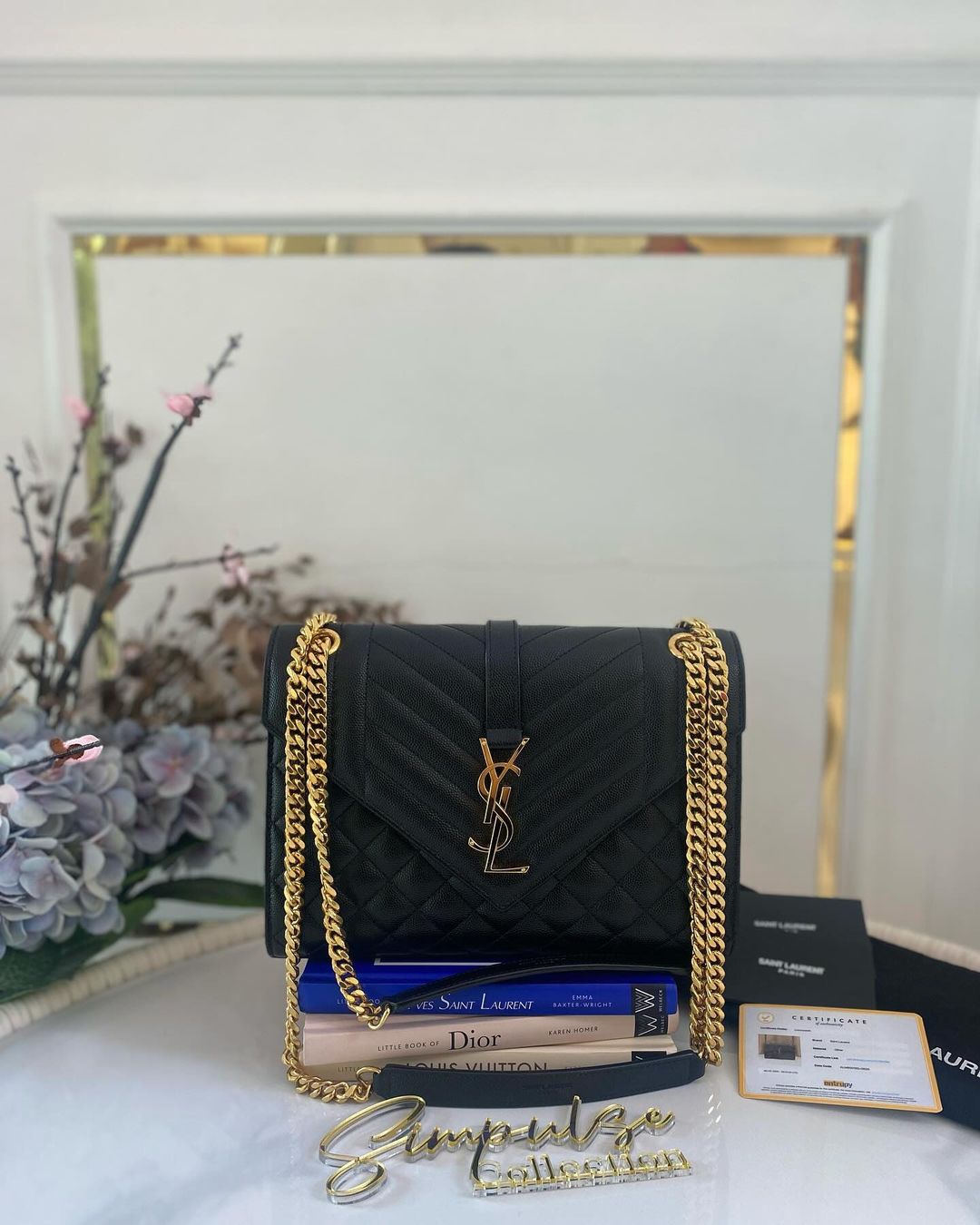 Y S L Medium Monogram Flap Bag GHW