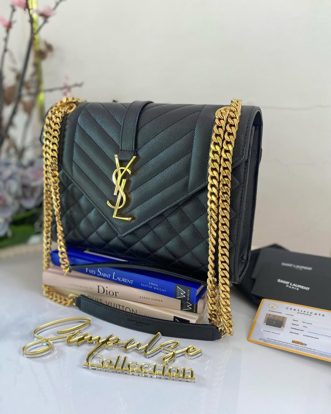 Y S L Medium Monogram Flap Bag GHW