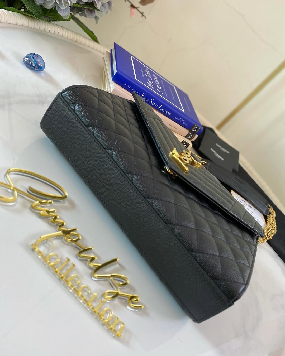 Y S L Medium Monogram Flap Bag GHW