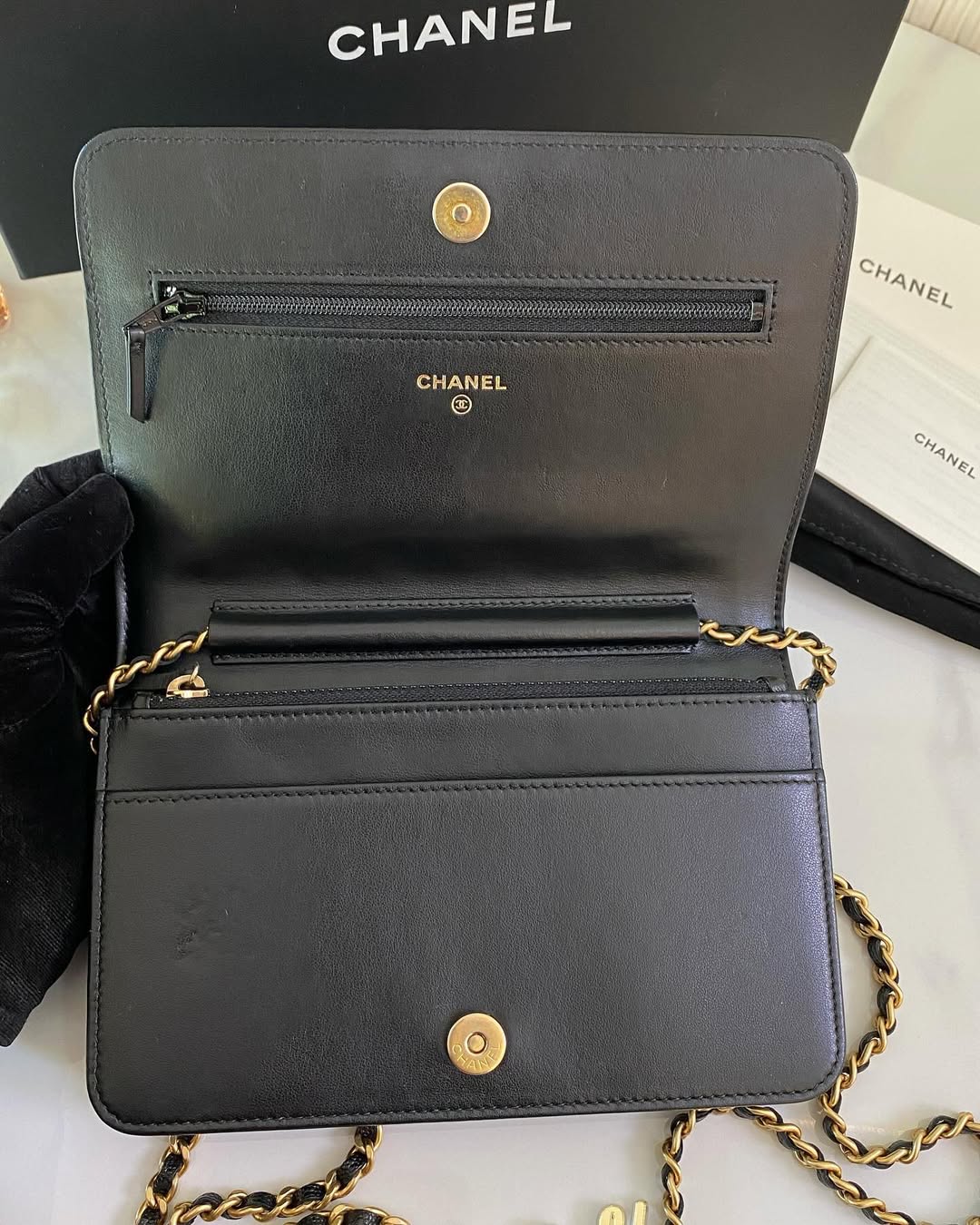 Chanel Leboy Caviar WOC GHW