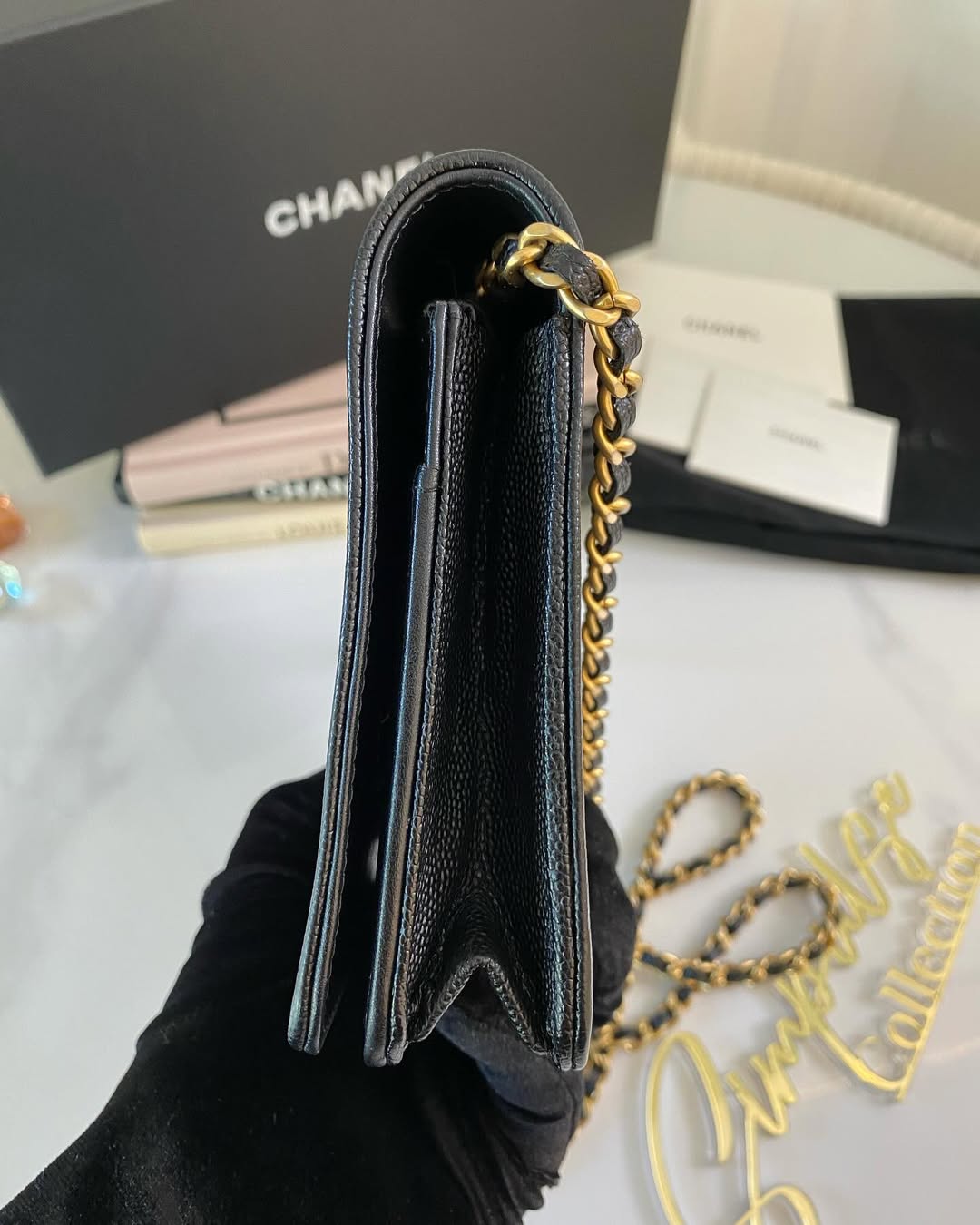 Chanel Leboy Caviar WOC GHW