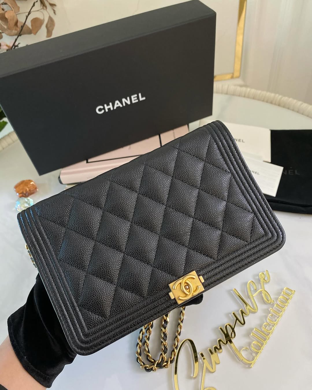 Chanel Leboy Caviar WOC GHW