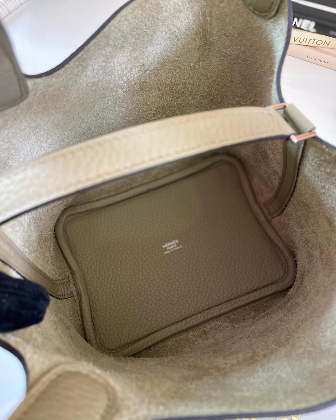 Hermes Pico Lock 18 Beige Marfa