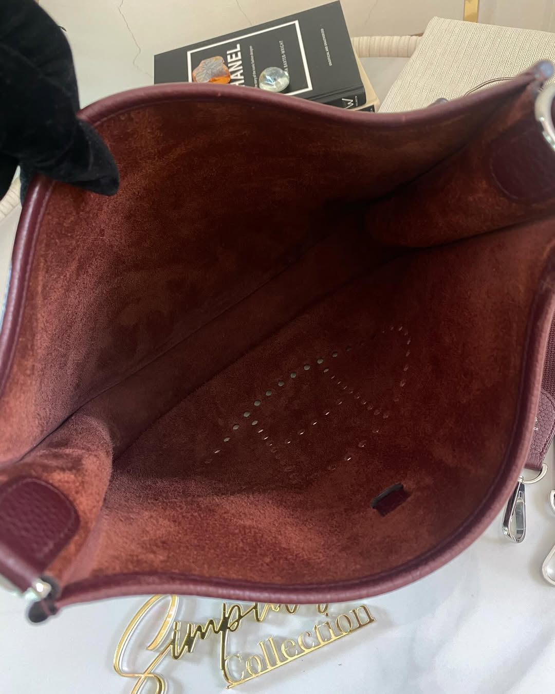 Hermes Evelyne PM3 Burgundy
