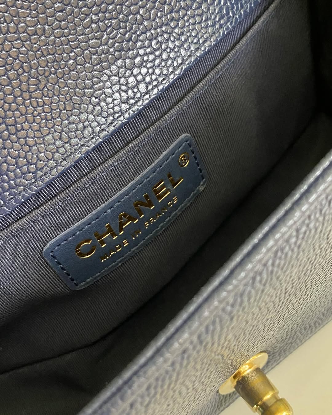 C Small Leboy Caviar Navy Blue LGHW