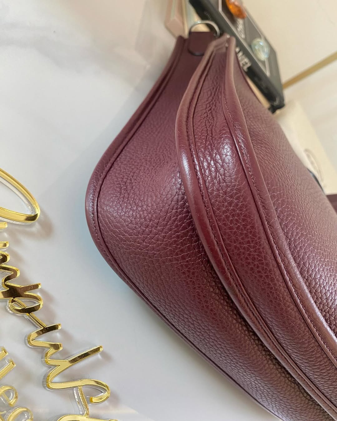 Hermes Evelyne PM3 Burgundy