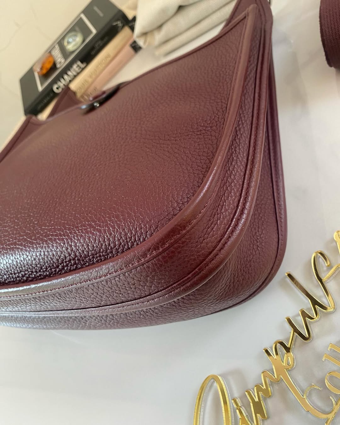 Hermes Evelyne PM3 Burgundy