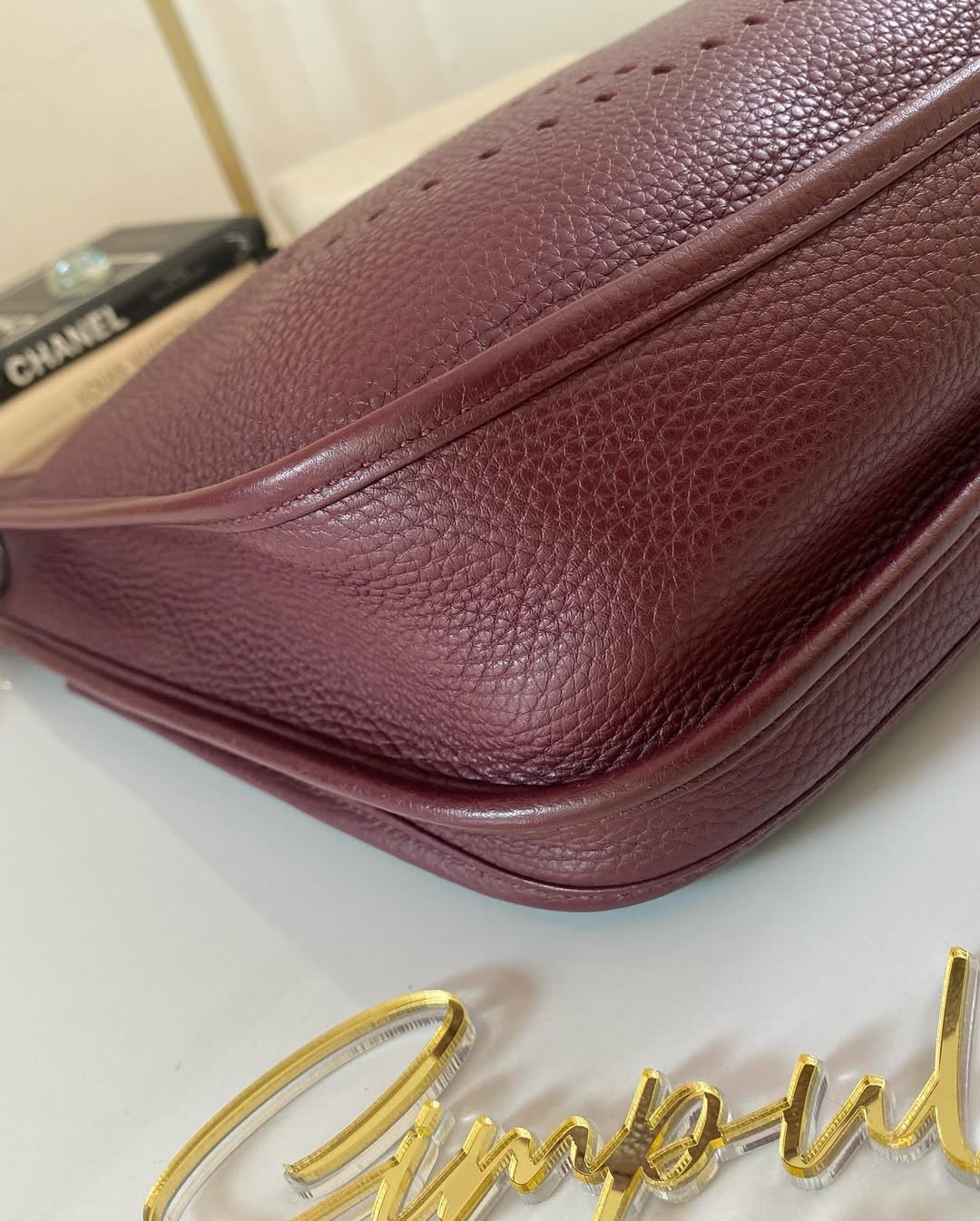 Hermes Evelyne PM3 Burgundy
