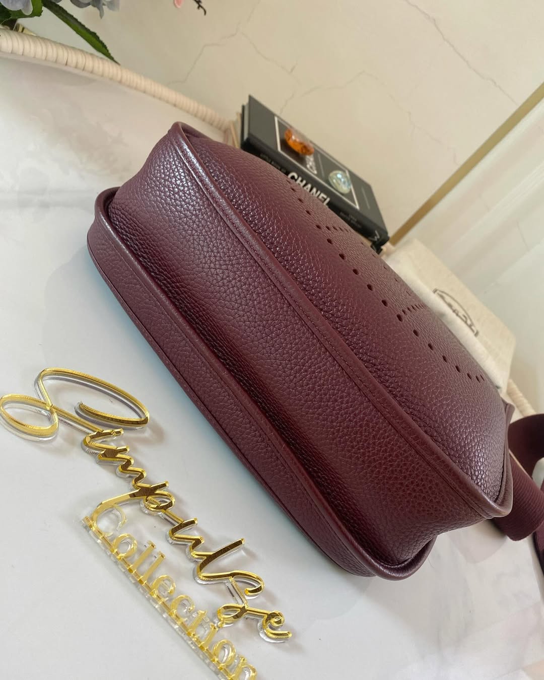 Hermes Evelyne PM3 Burgundy