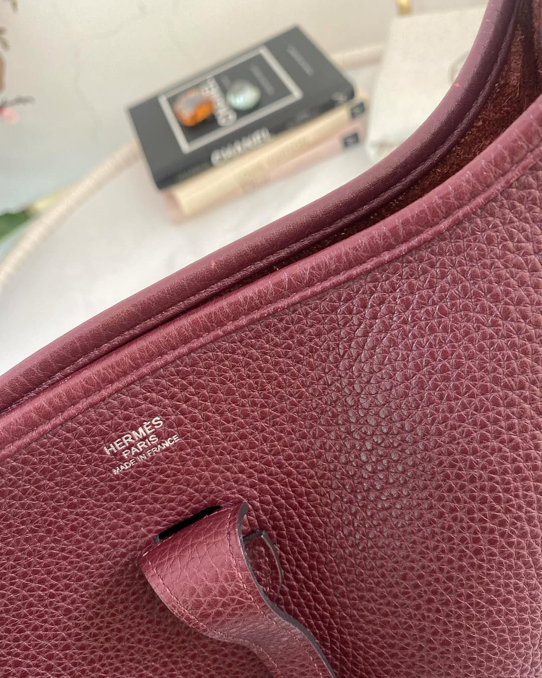 Hermes Evelyne PM3 Burgundy