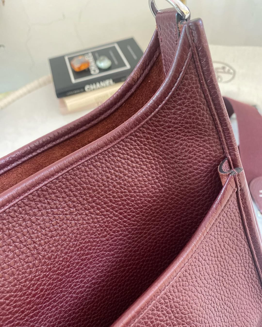 Hermes Evelyne PM3 Burgundy