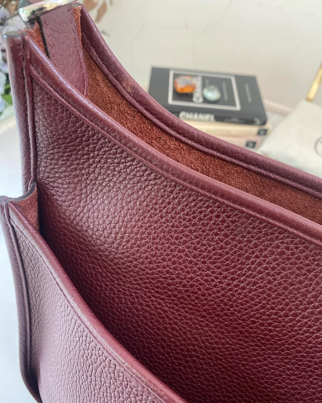 Hermes Evelyne PM3 Burgundy