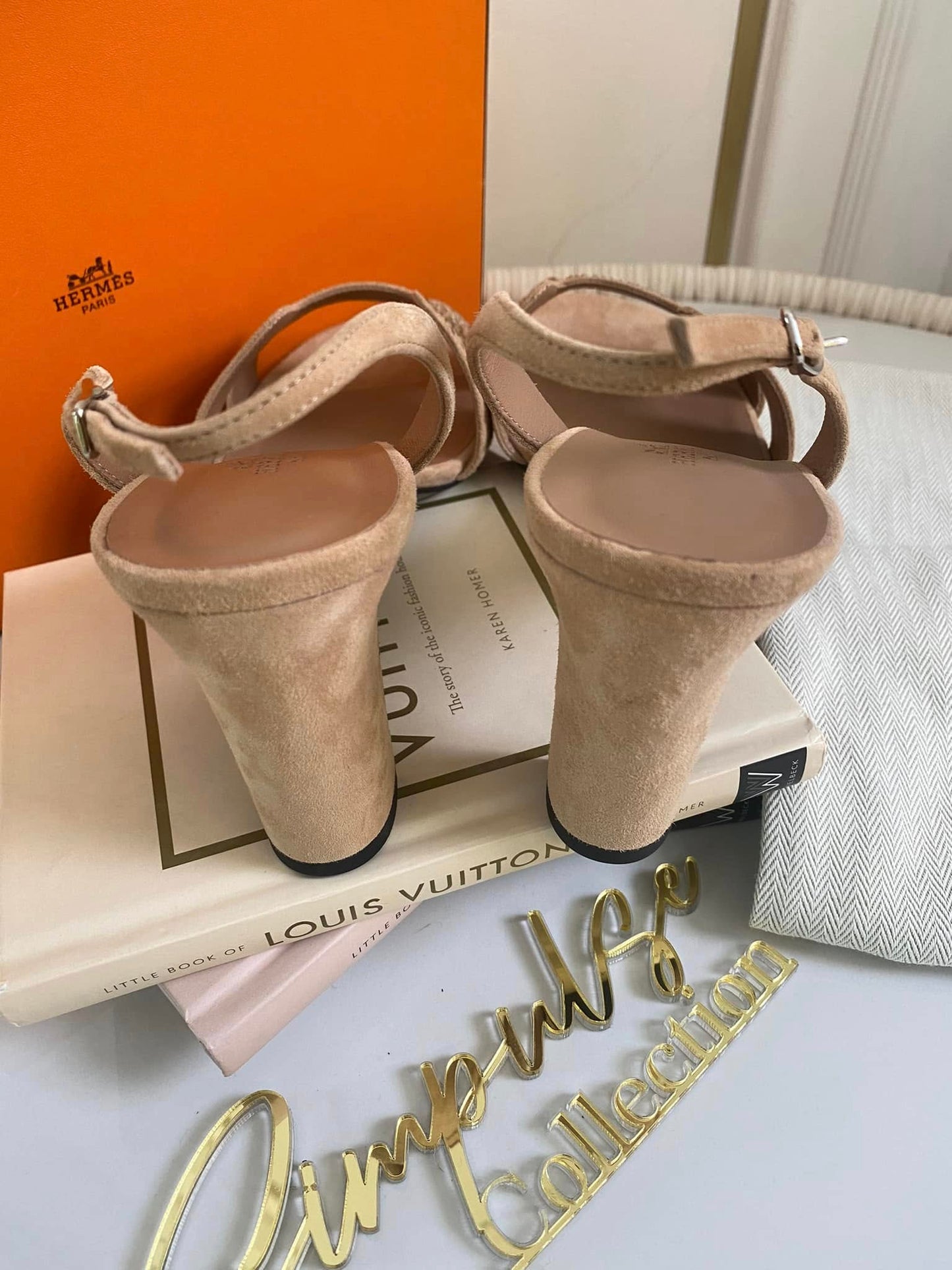 Hermes Enternite 80 Slingback Heels