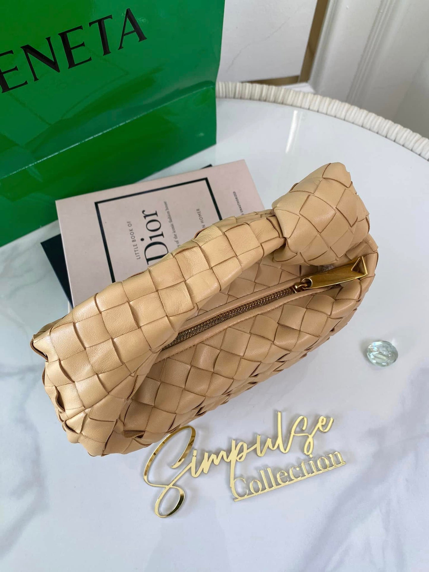 BV Mini Jodie in Almond Beige