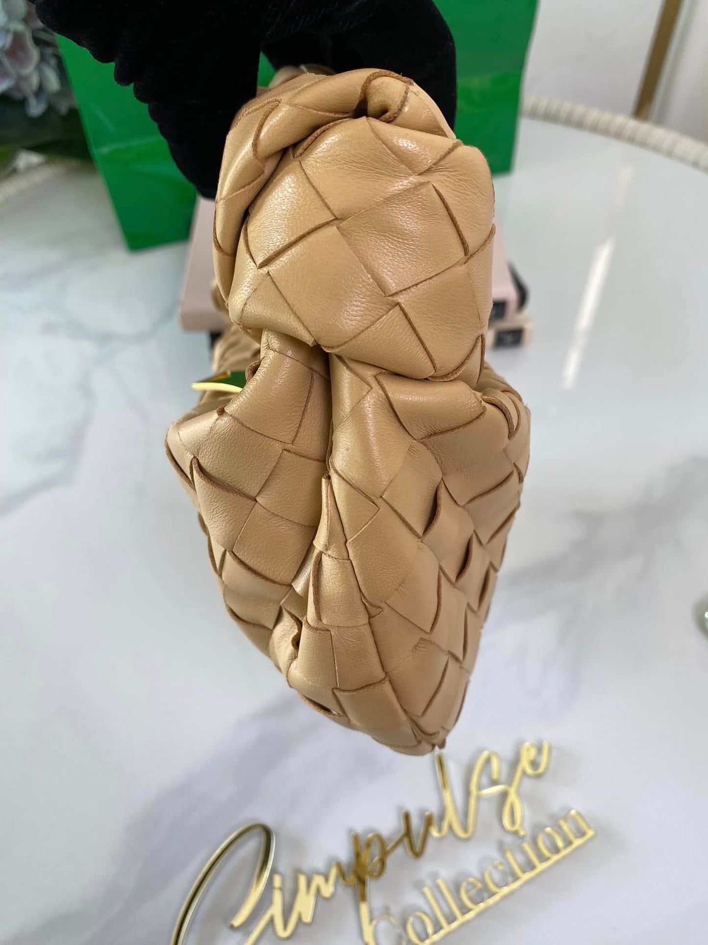 BV Mini Jodie in Almond Beige