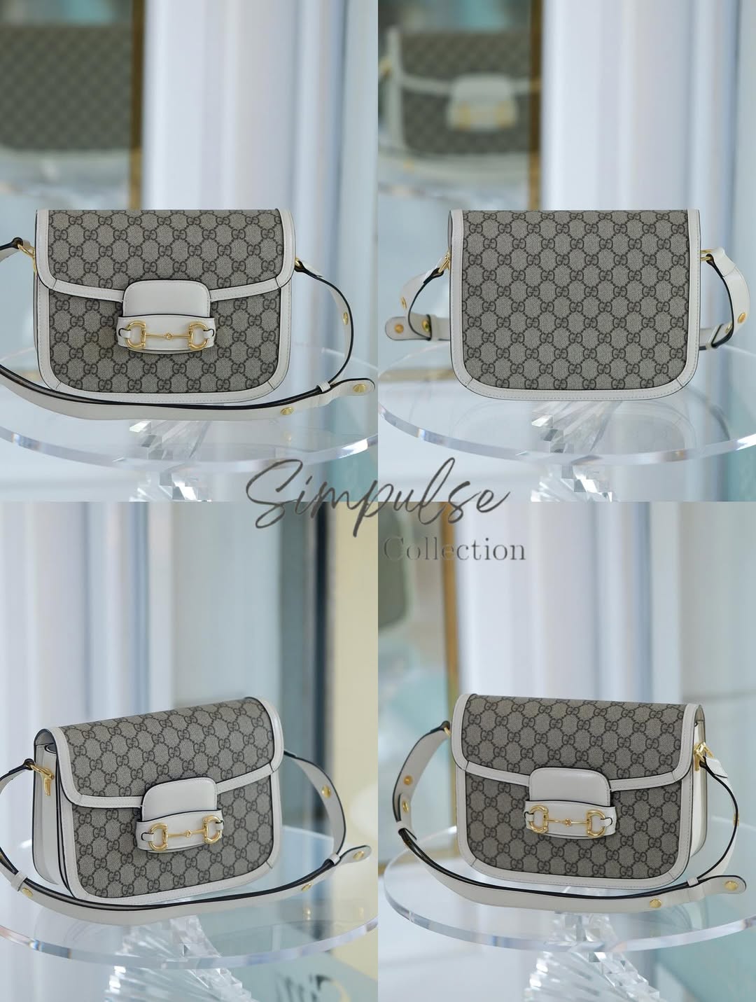 Gg Supreme Horsebit 1955 Bag White