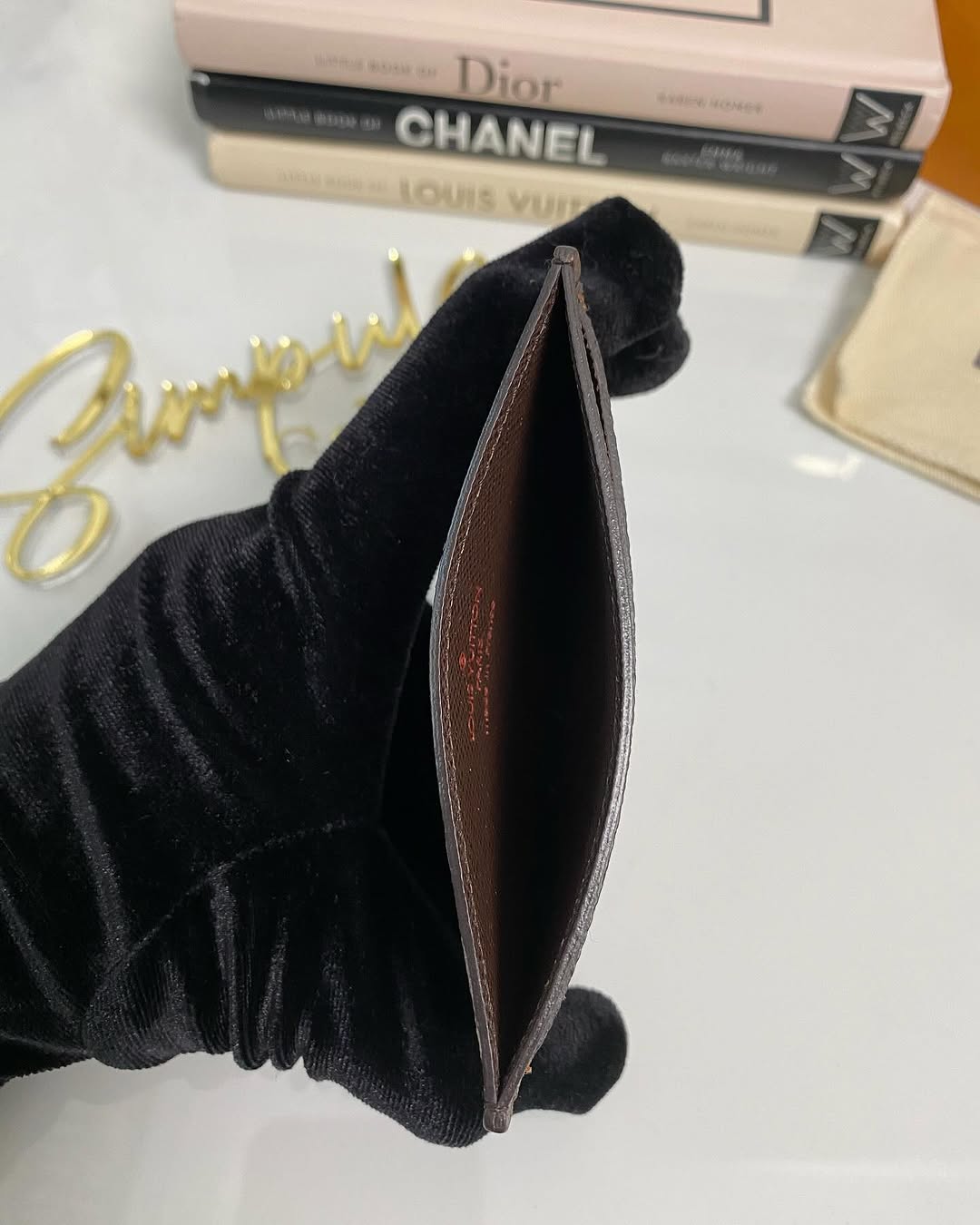 L V Damier Ebene Cardholder