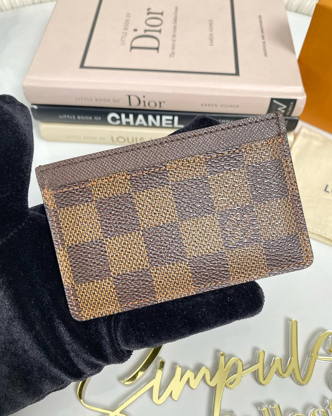 L V Damier Ebene Cardholder