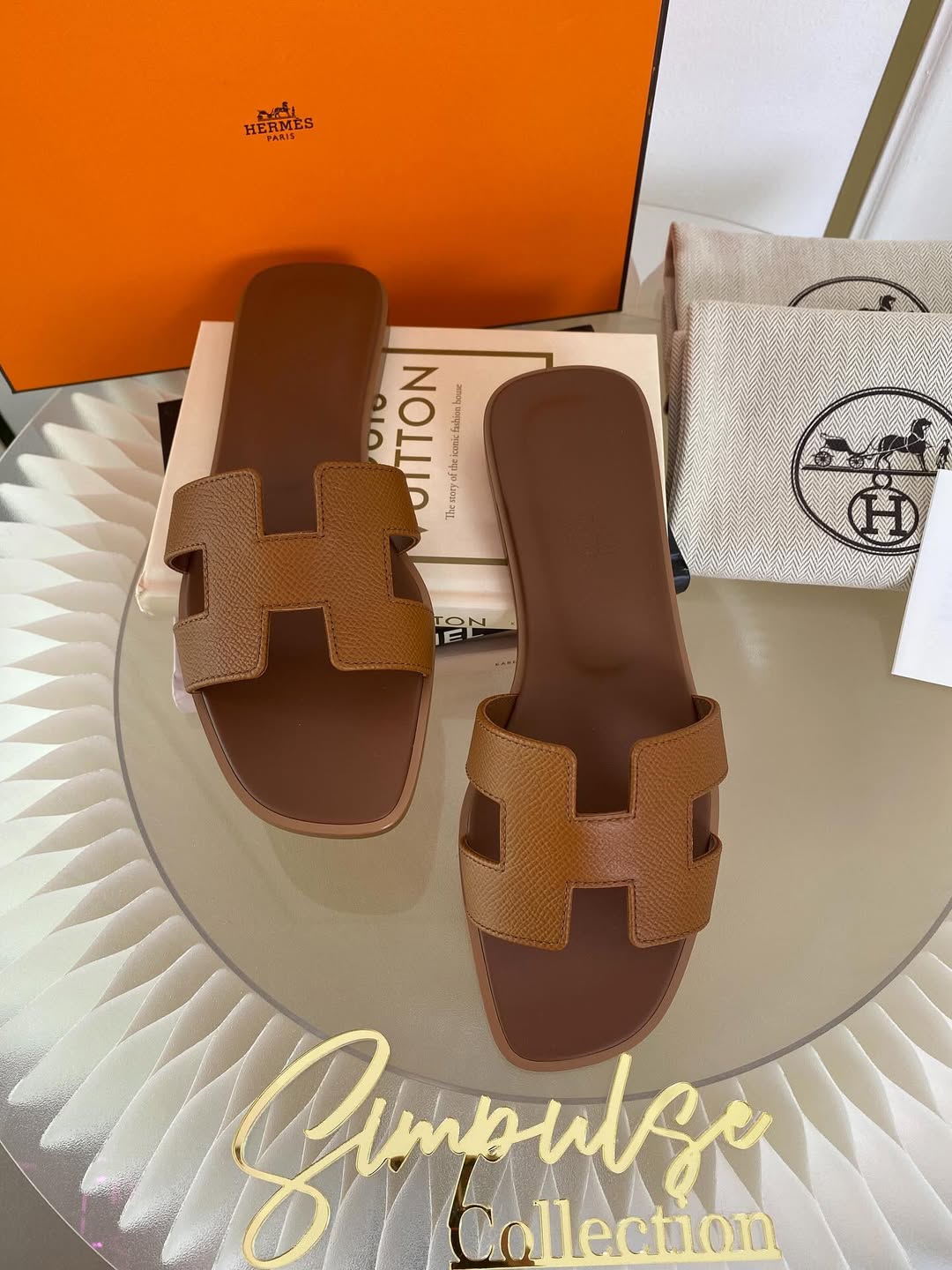 Hermes Oran Gold Tan 36