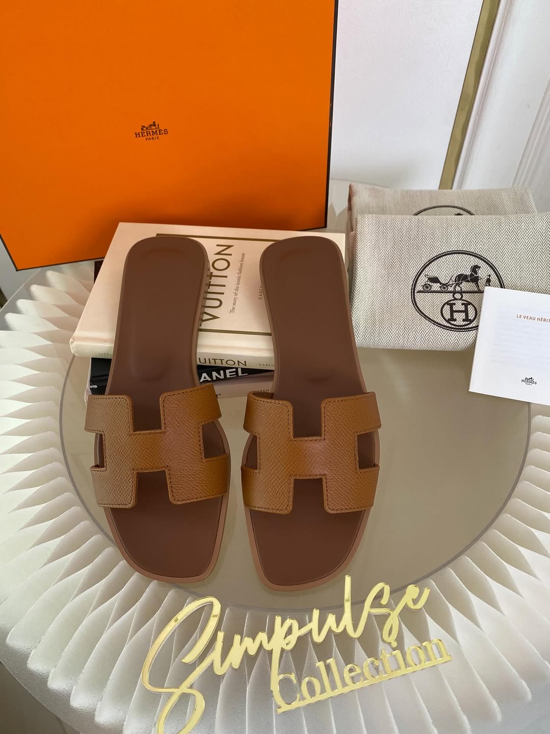 Hermes Oran Gold Tan 36