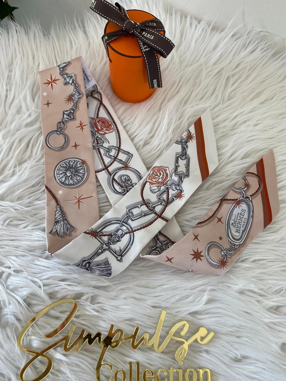 Hermes Twilly White/Beige
