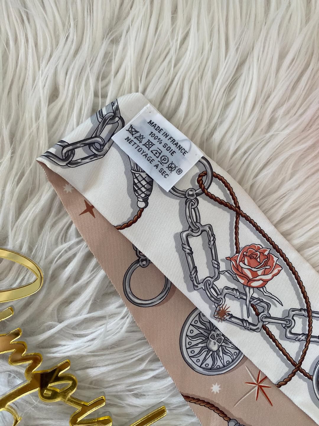 Hermes Twilly White/Beige