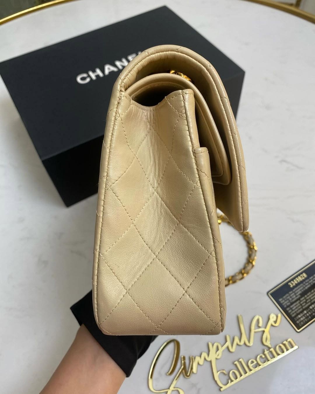 Chanel Medium Double Flap Lambskin Gold Hardware