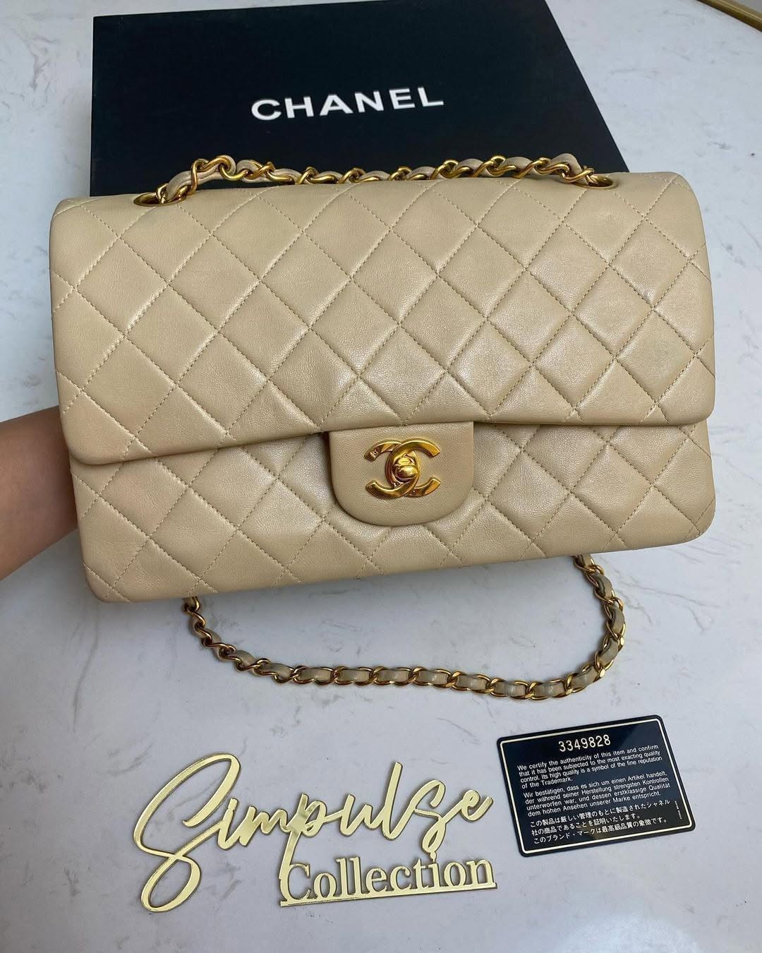 Chanel Medium Double Flap Lambskin Gold Hardware