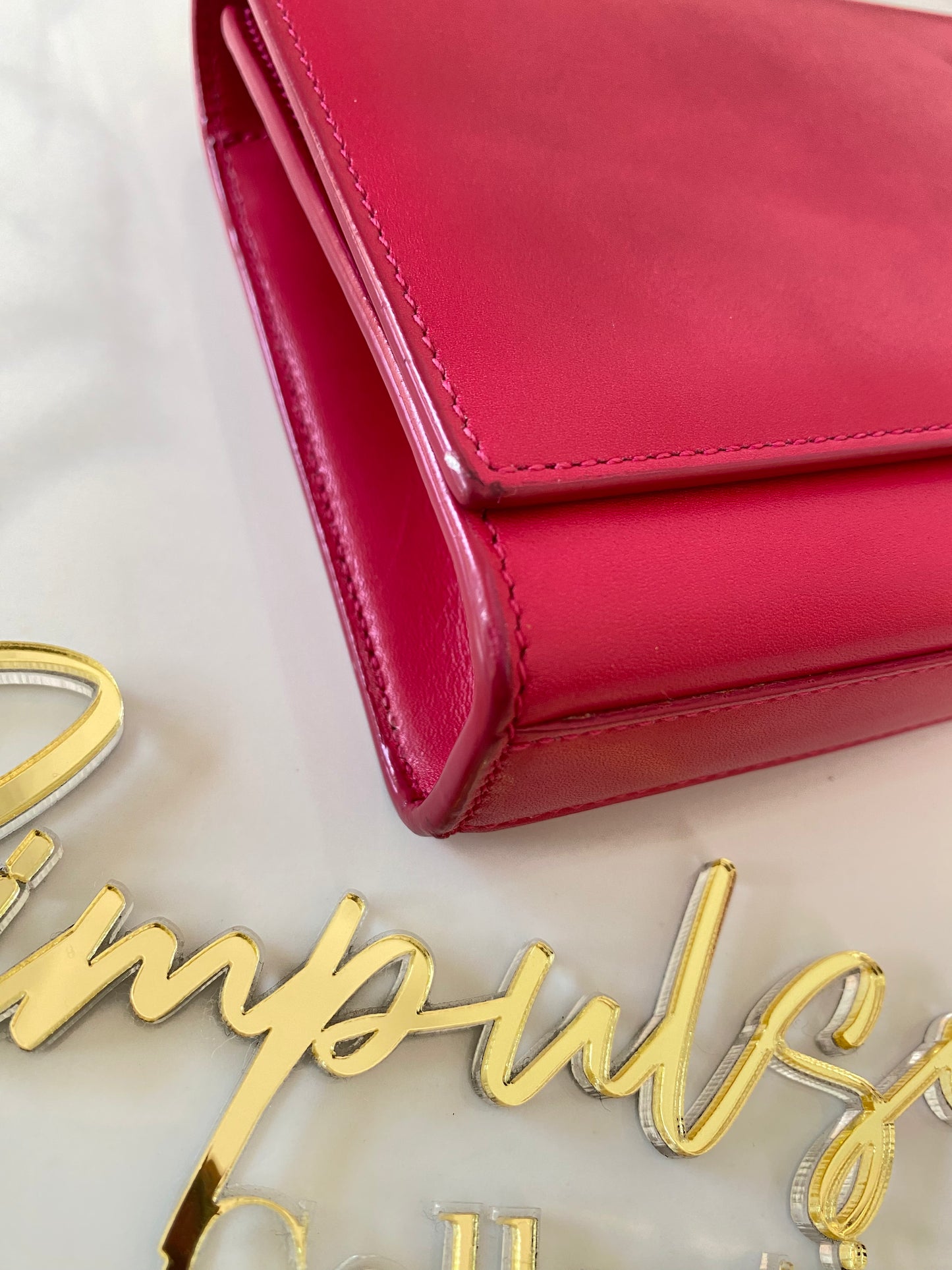Y S L Kate Monogrammed Leather Clutch Bag