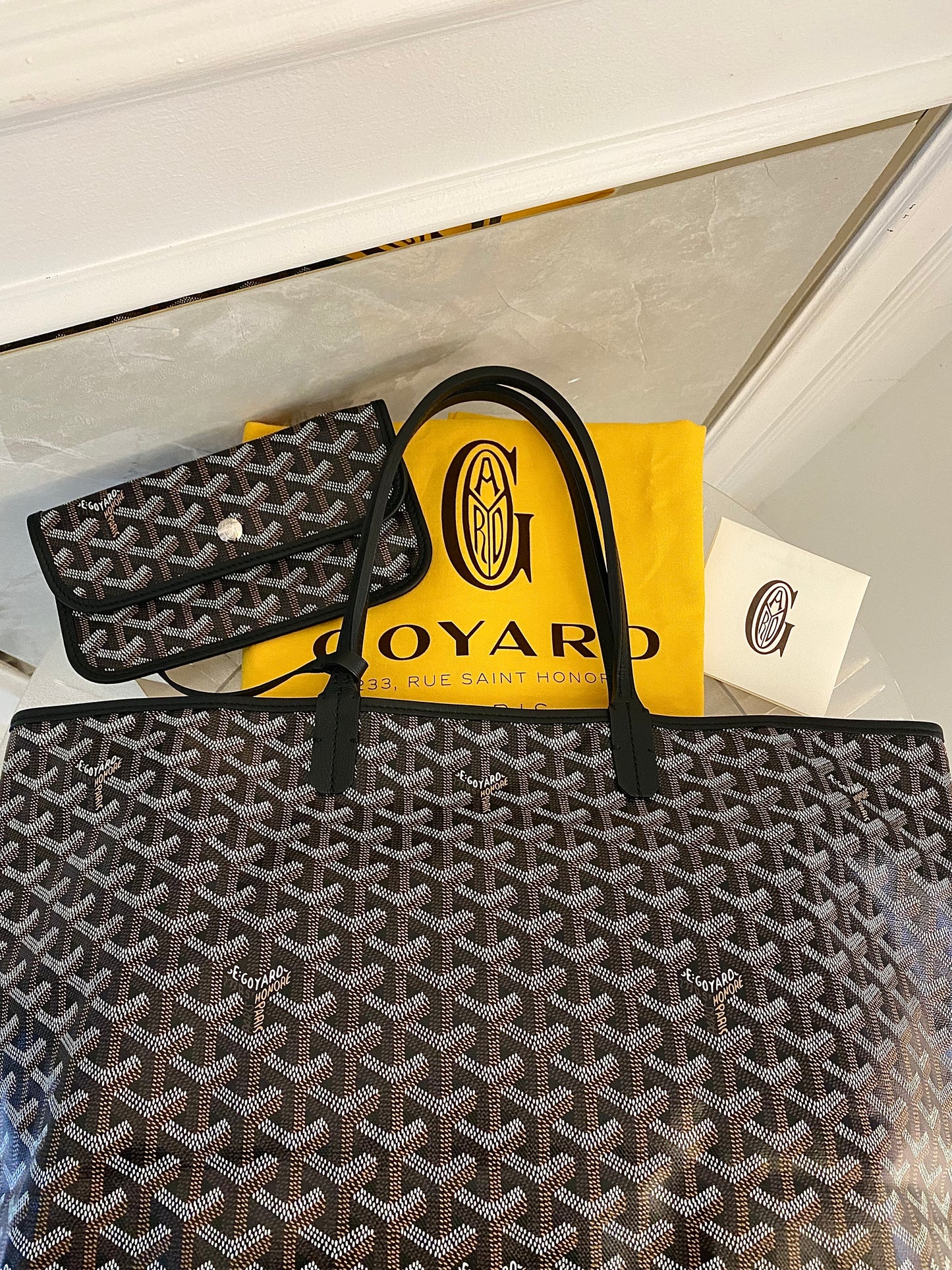 Goyard St. Louis Black in Pm Size