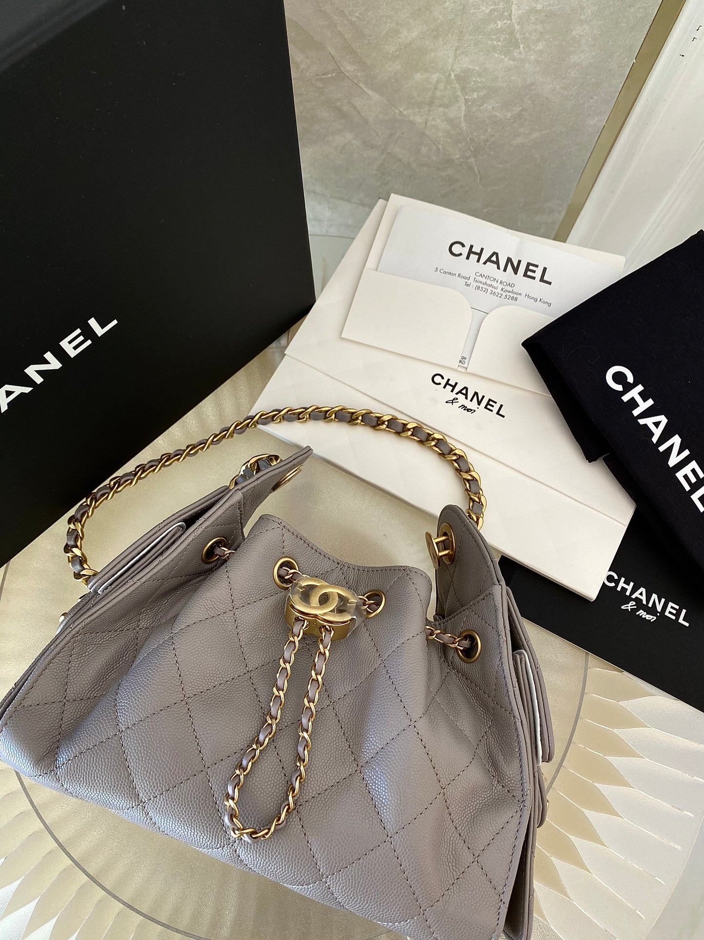 Chanel Mini C25 Grey GHW