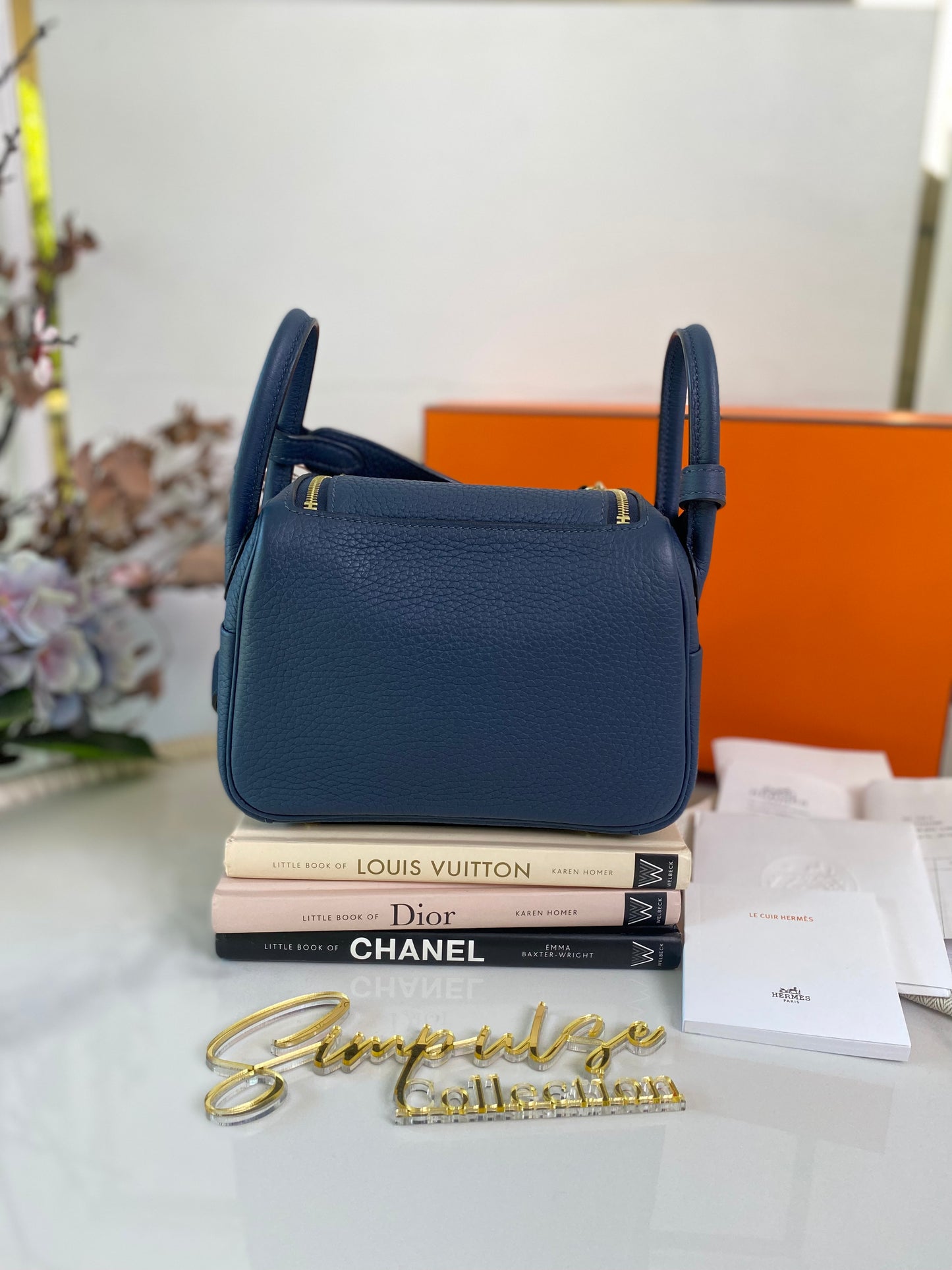 Mini Lindy Navy Blue GHW