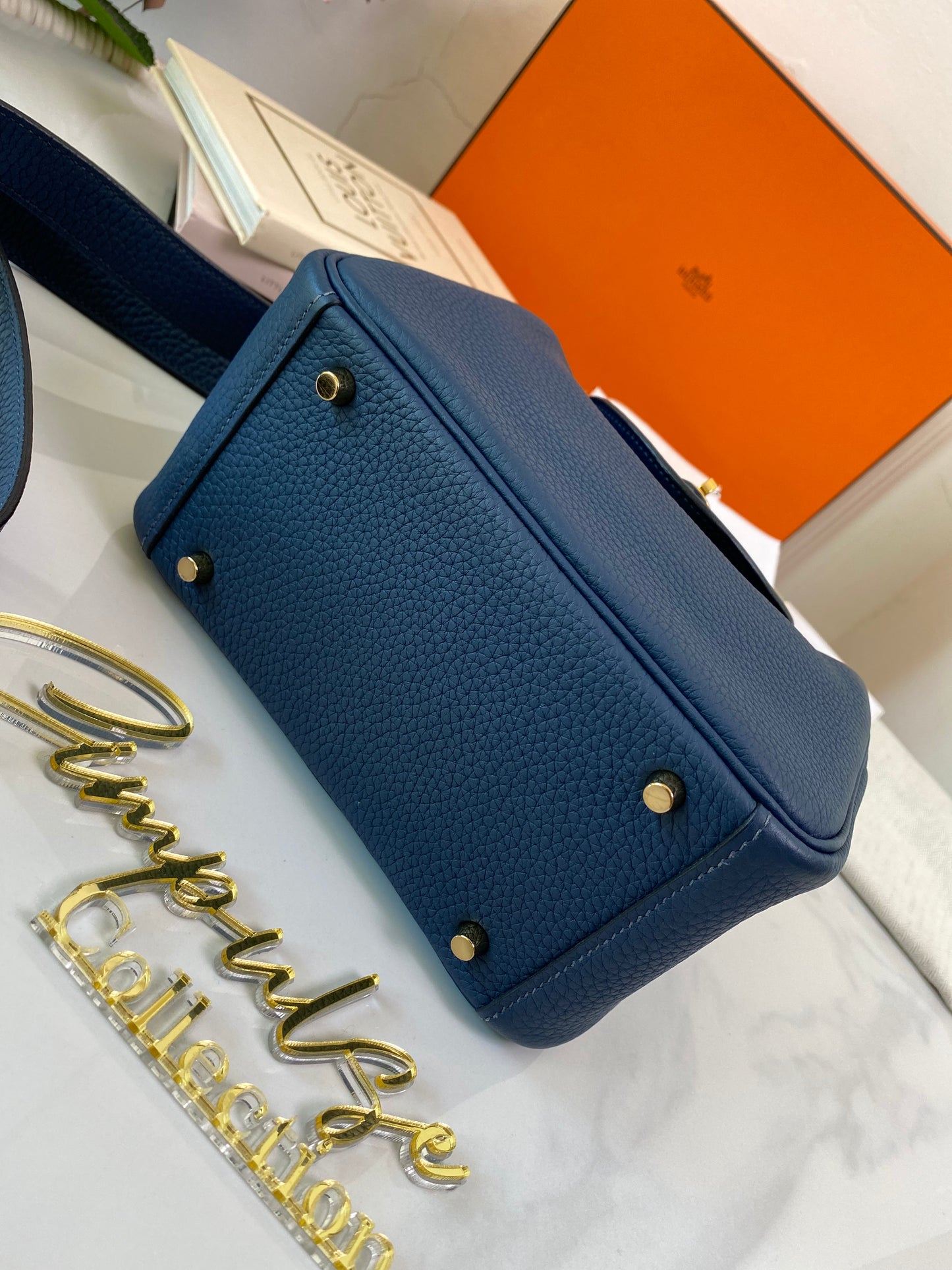 Mini Lindy Navy Blue GHW