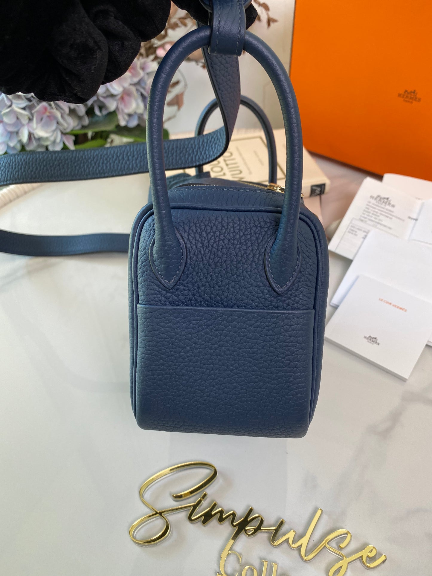 Mini Lindy Navy Blue GHW