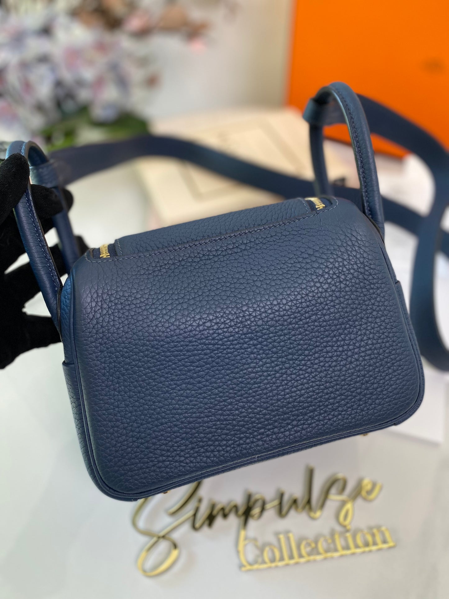 Mini Lindy Navy Blue GHW
