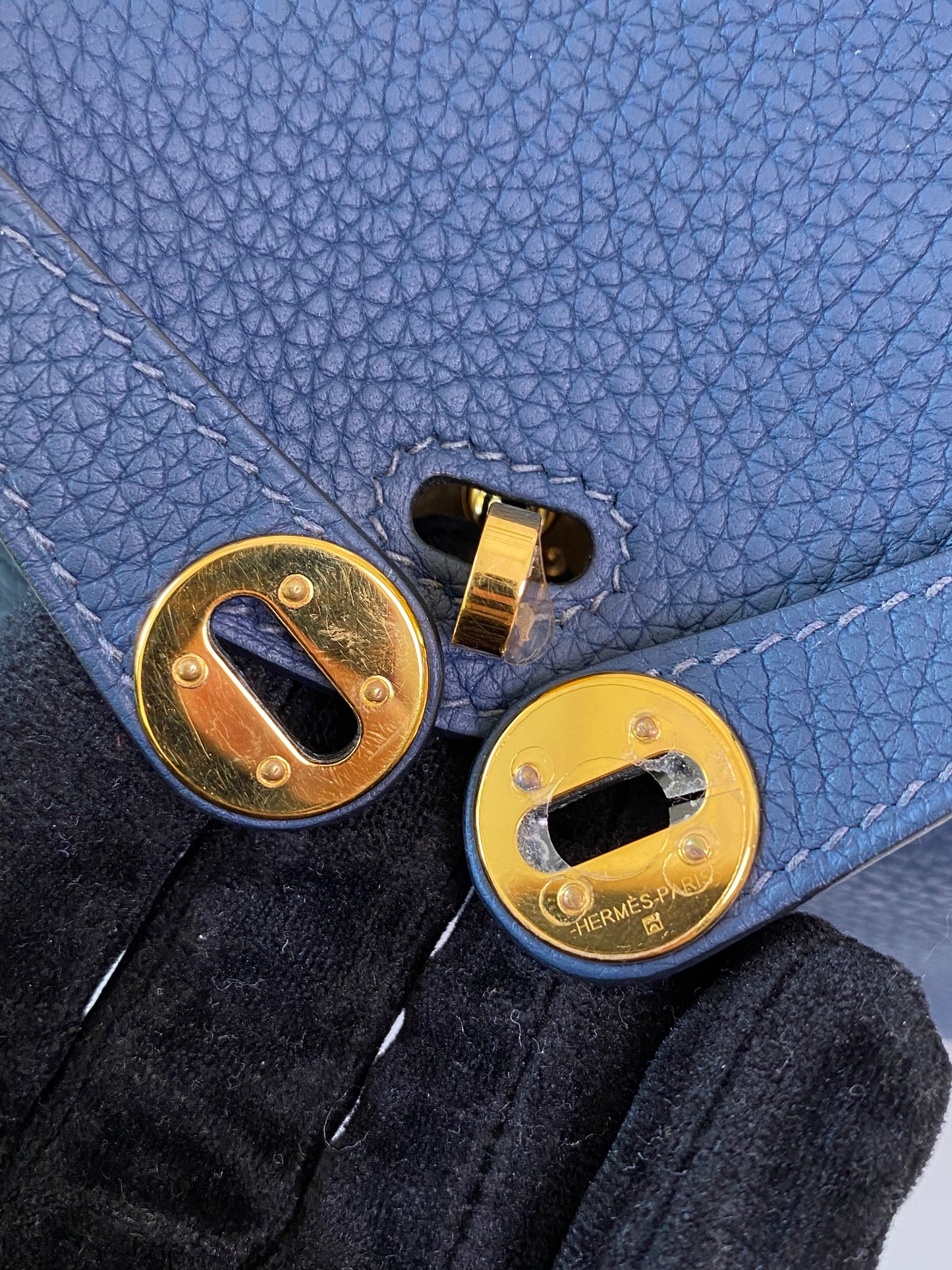 Mini Lindy Navy Blue GHW