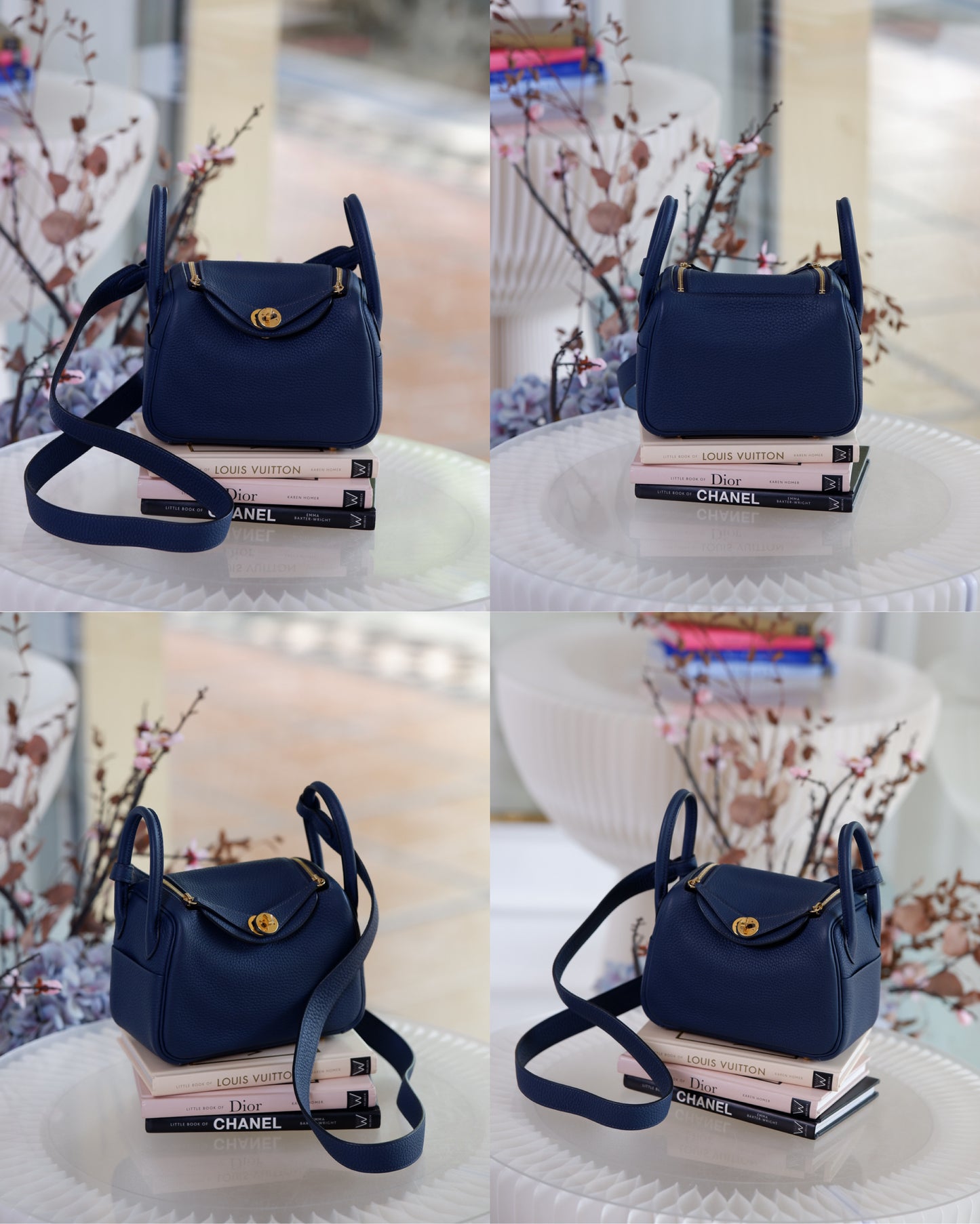 Mini Lindy Navy Blue GHW