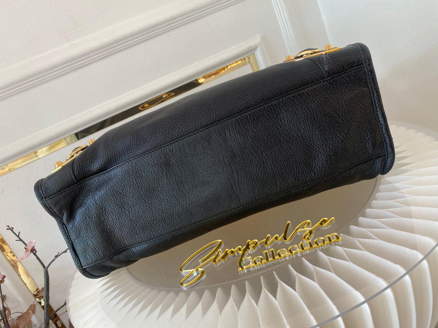 Balenciaga City Metallic Edge Black GHW