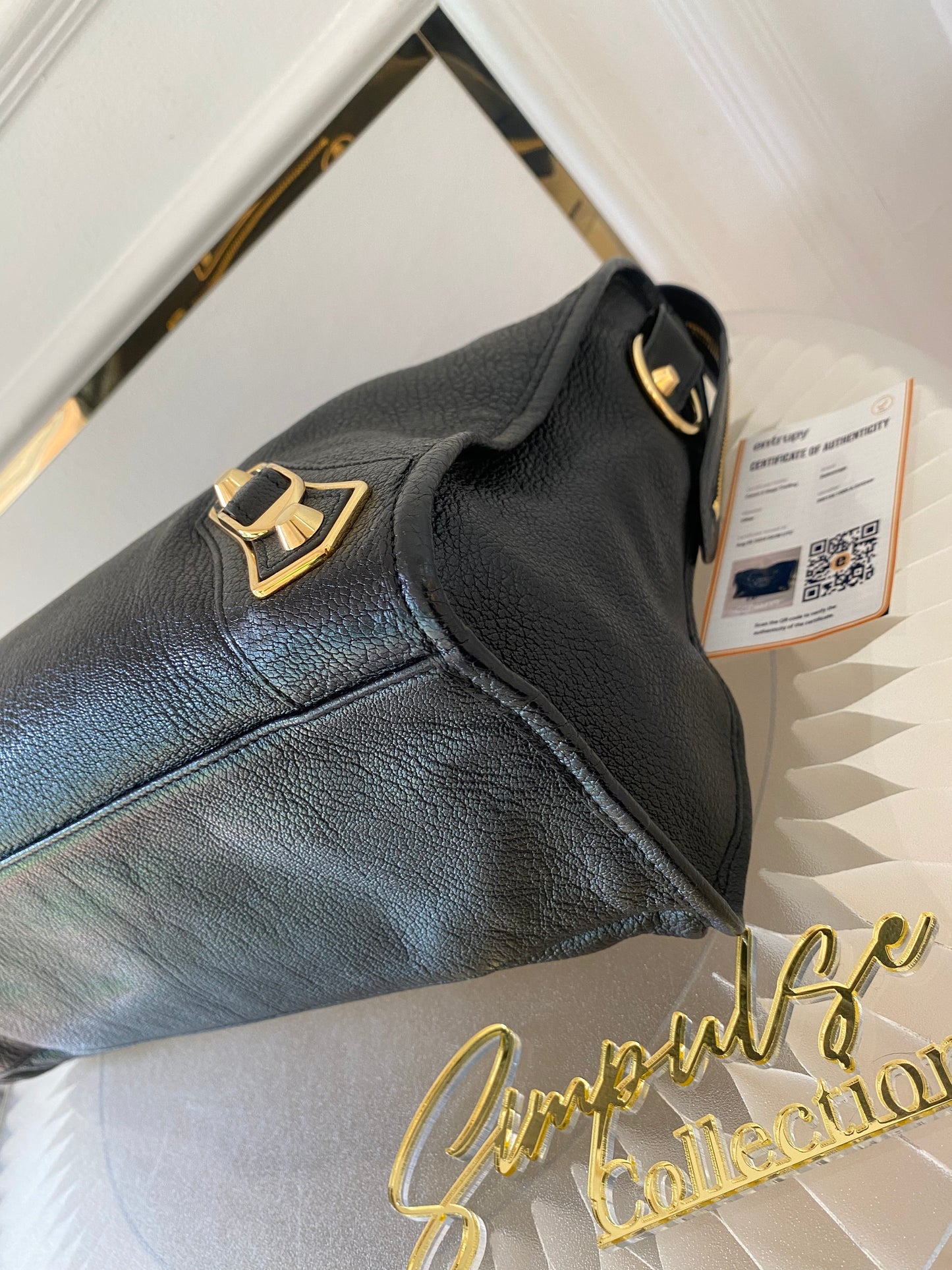 Balenciaga City Metallic Edge Black GHW