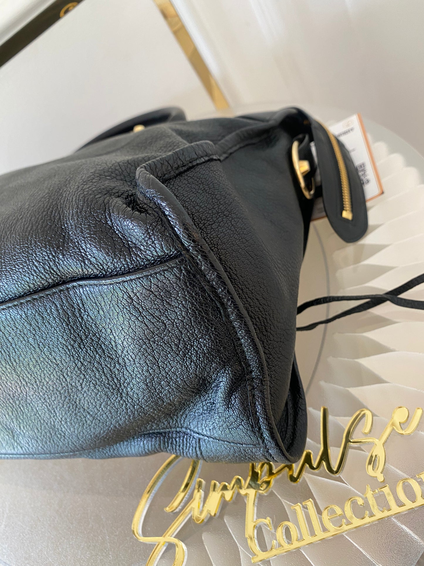Balenciaga City Metallic Edge Black GHW