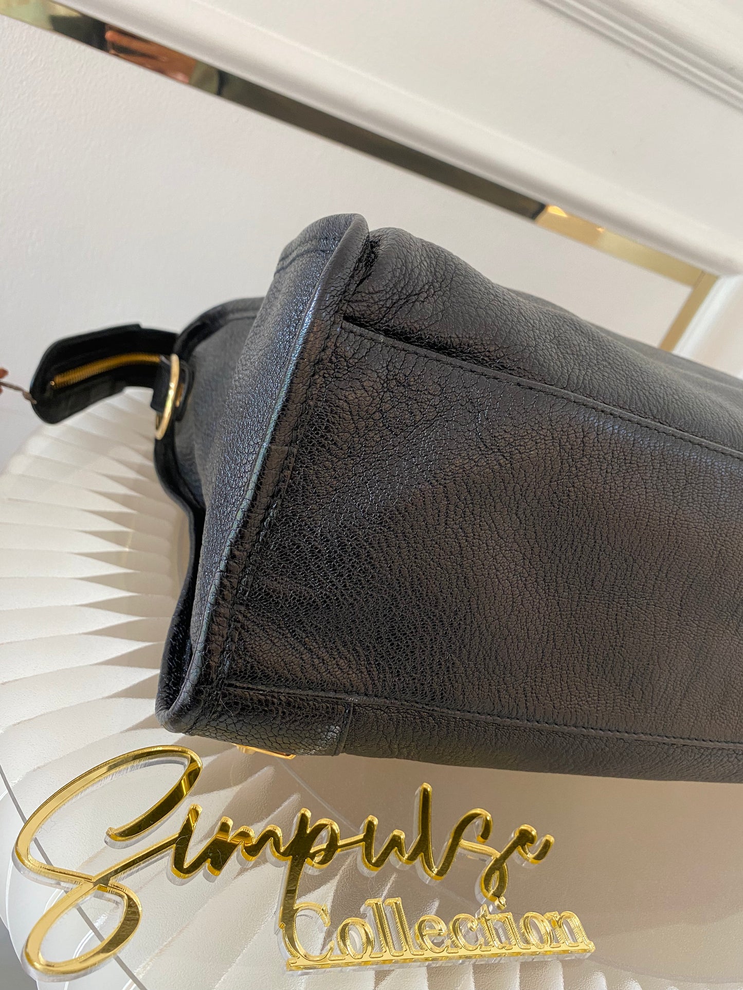 Balenciaga City Metallic Edge Black GHW