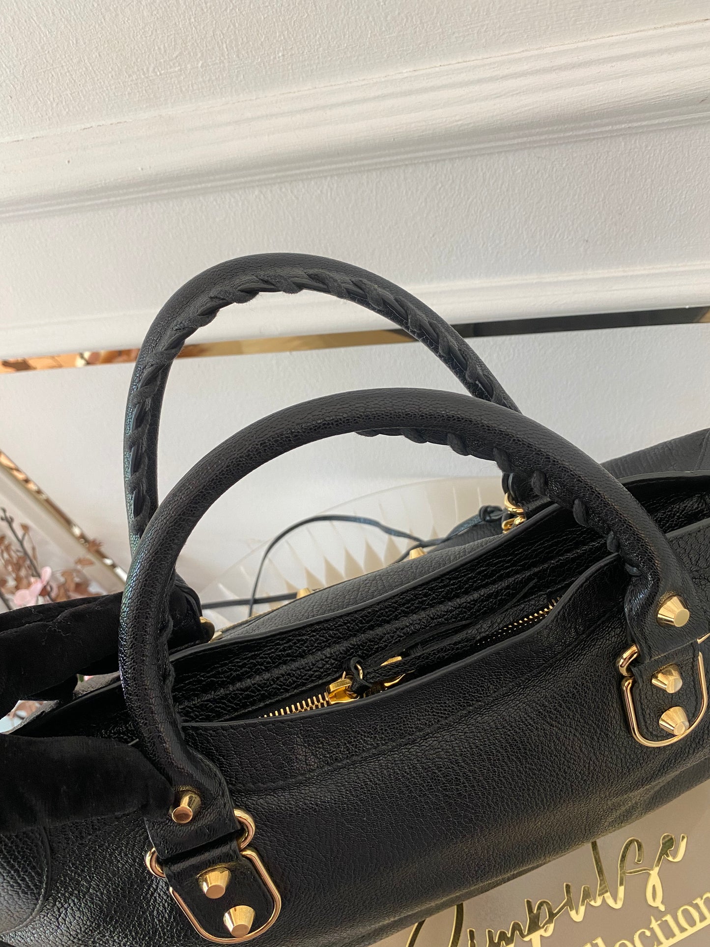 Balenciaga City Metallic Edge Black GHW