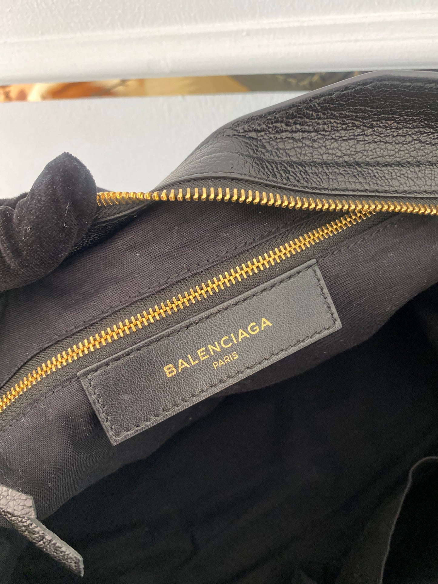 Balenciaga City Metallic Edge Black GHW