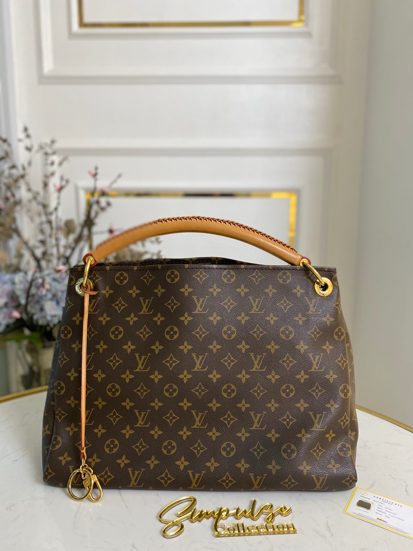 ARTSY MONOGRAM TOTE